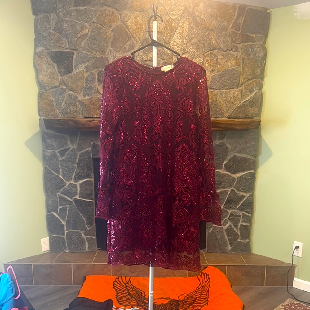Altered state fabulous Elegant Burgundy Sequin Dress